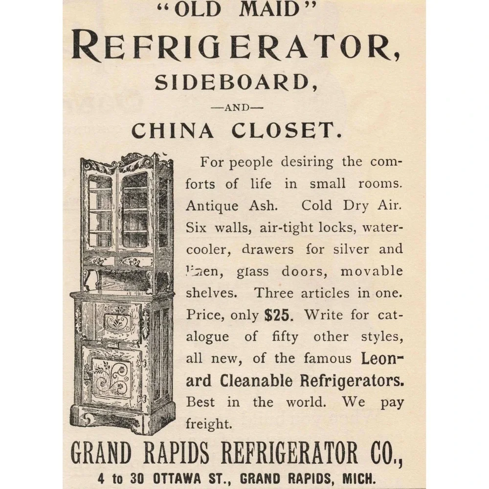 Antique Old‎ Maid Refrigerator Sideboard China Closet